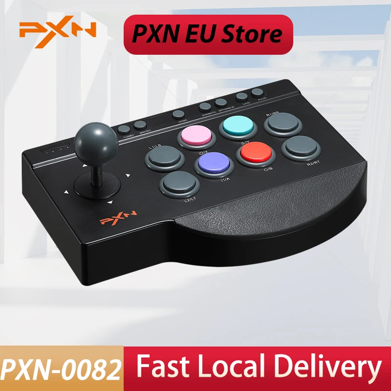PXN 0082 USB Wired Game Joystick Arcade Console Rocker Fighting Controller Gaming Joystick for PS3/PS4/Switch/PC/Android TV/XBOX