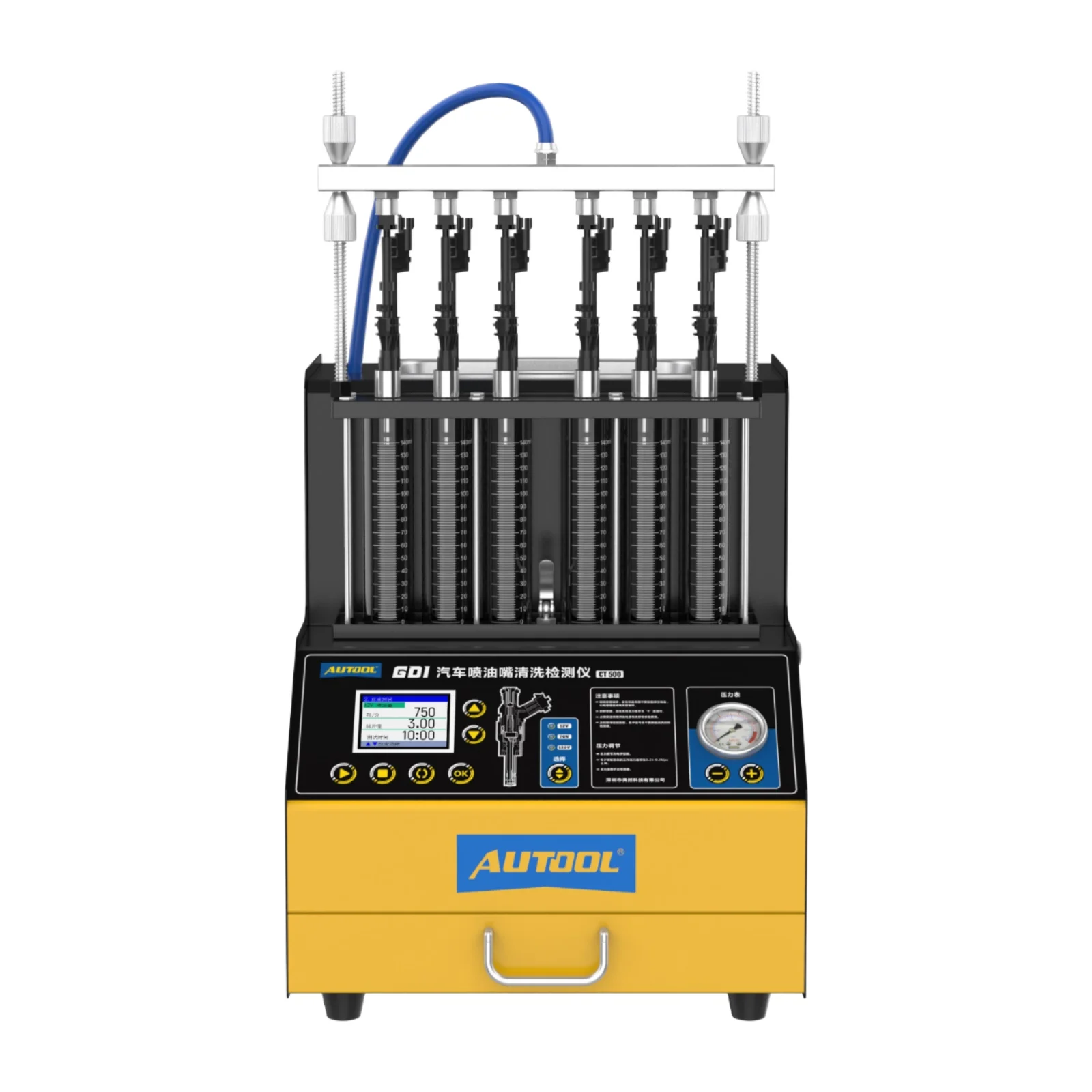 Autool CT500 GDI/EFI/FEI 6 Cylinder Fuel Injector Cleaner Tester Machine Car Motorcycle Analyzer Diagnostic Tool