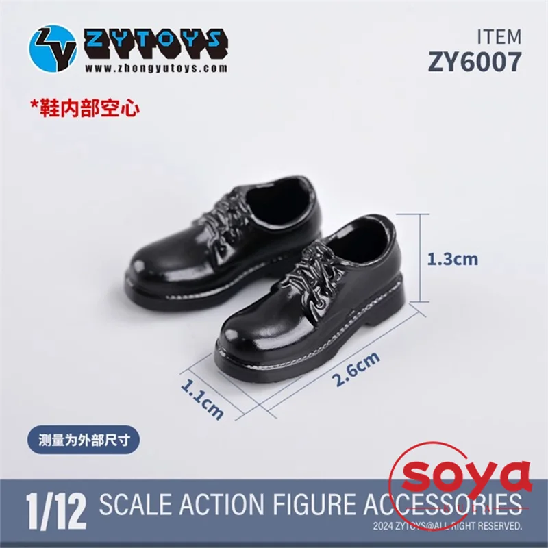 ZYTOYS ZY6007 1/12 スケール女性黒人学生靴中空靴モデルフィット 6 インチ兵士アクションフィギュアボディ人形
