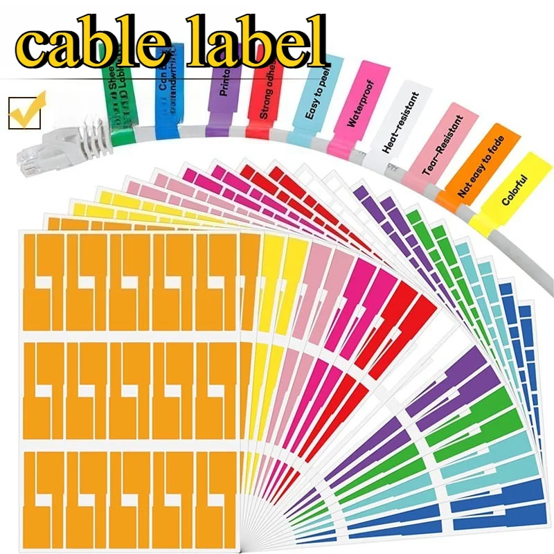 

Production Processing Colored Wire Adhesive Stickers That Can Print Waterproof Tear Resistant Network Cable P-type Cable Labels