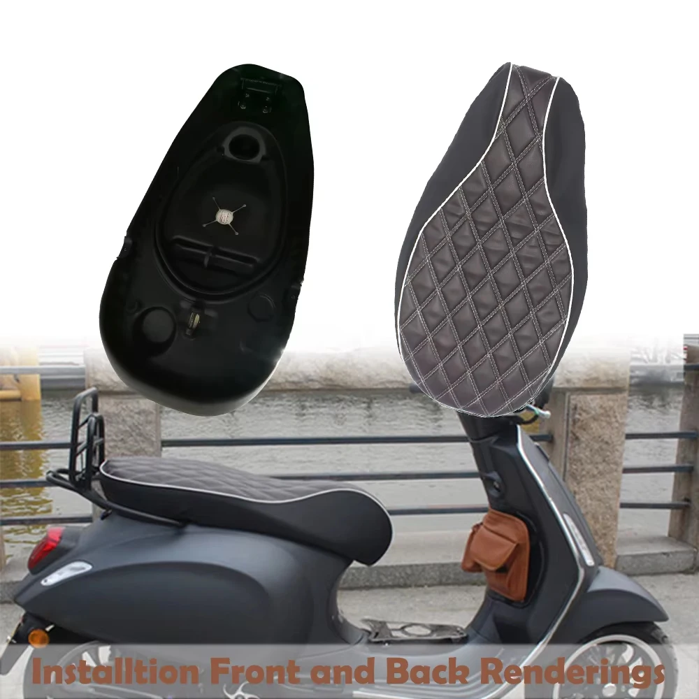 

Motorycle Accessories Leather Seat Cushion Cover Protection Seat Cover For Vespa Primavera Sprint 50 125 150 250 Sprint150