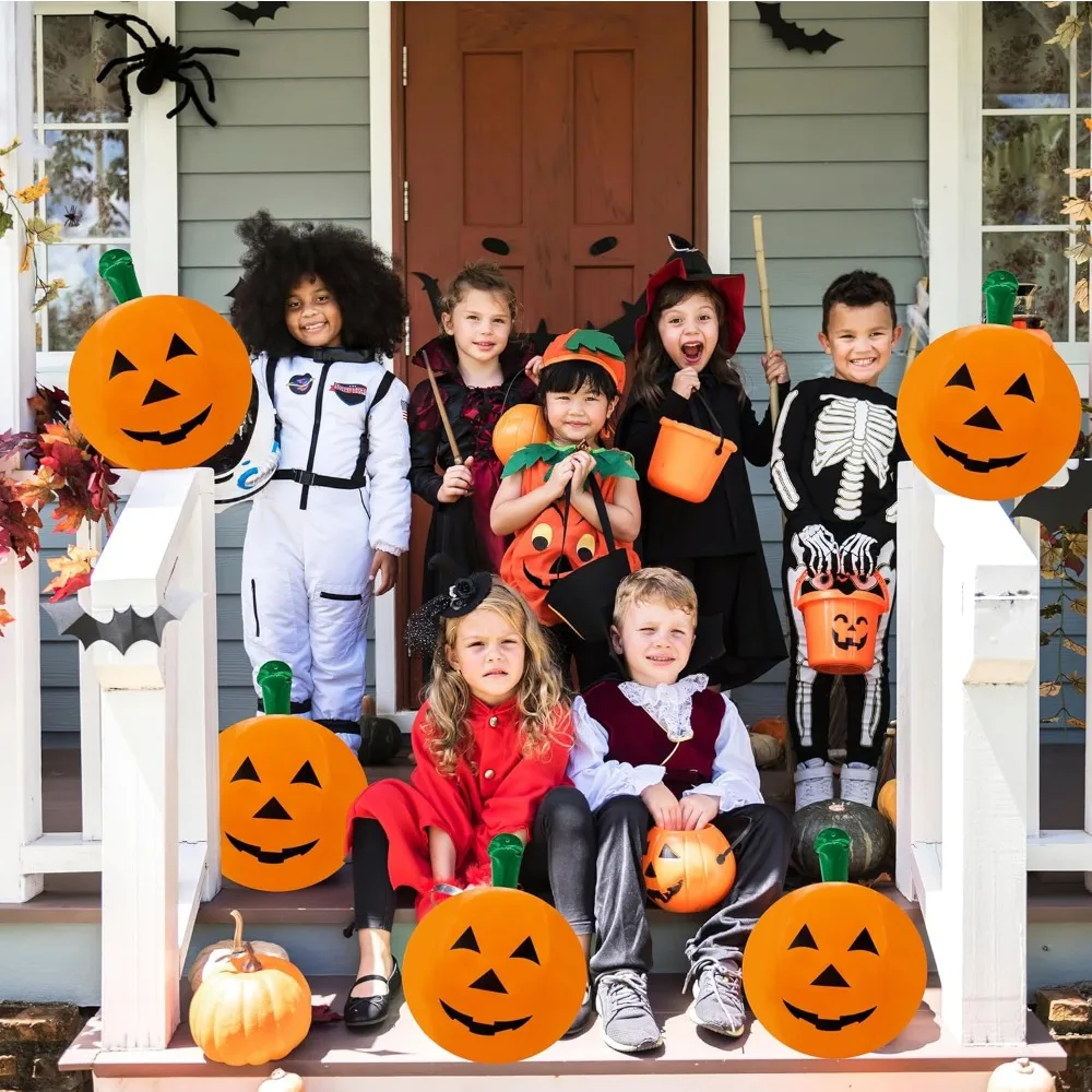 Halloween Pumpkin Inflatable Decorations, 16" Tall (6-Pack) Halloween Decor, Halloween Pumpkin Toy