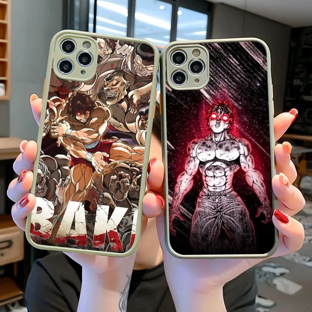 

Anime B-Baki Phone Case For IPhone 14 11 12 13 Mini Pro Max 8 7 Plus X XR XS MAX Translucent Matte Cover