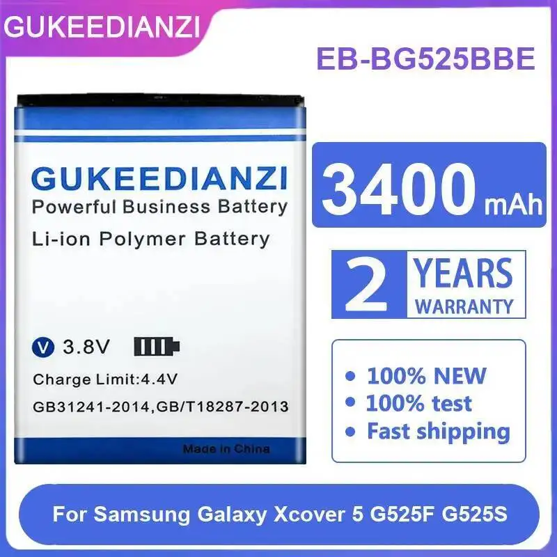 

EB-BG525BBE Аккумулятор мобильного телефона для Samsung Galaxy Xcover 5 G525F G525S Высокоэффективный 3400 мАч