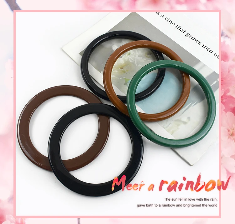 2/4/10Pcs Deepeel 10/11.4cm Round Plastic Bag Handle Purse Frame Handbag Kiss Clasp Bracket DIY Handmade Bags Sewing Accessories