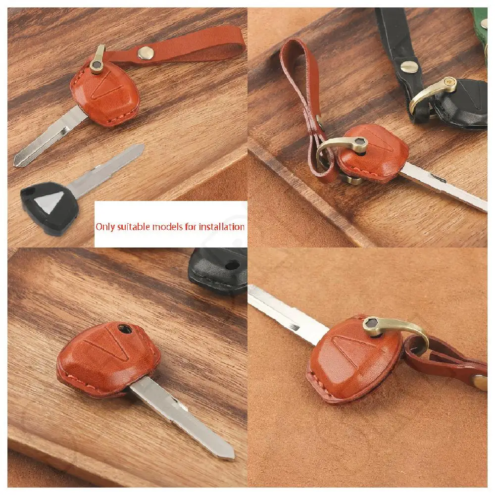 

Fits for Kawasaki Ninja 650 400 250 ABS EX650 EX400 EX250 2019-2023 Motorcycle Key Leather Case Cover Fashion KeyChain KeyRings