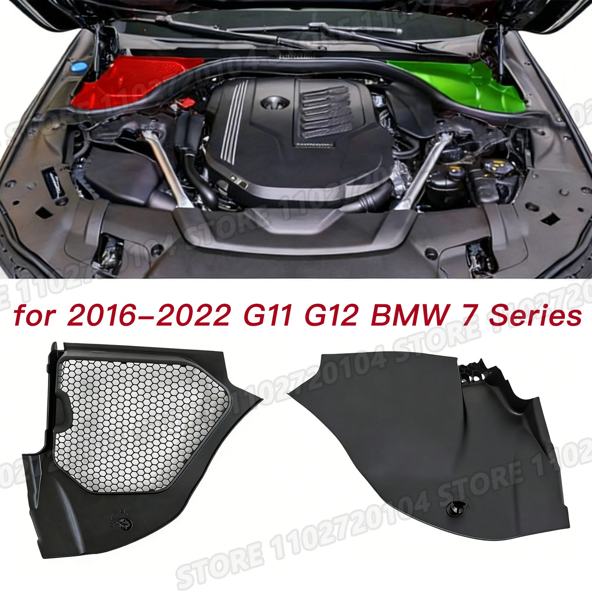 

for 2016-2022 G11 G12 BMW 7 Series 740 745 750 760 Windshield Wiper Window Cowl Panel Grille 51717357239 51717357240