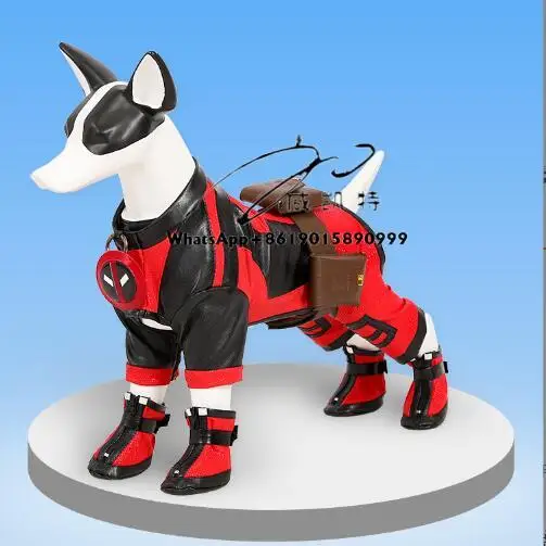 

Pet Clothes Leather MarV Cosplay Ninja Costume for Photo Shoot Pet Dog Clothes Funny Cool Coat