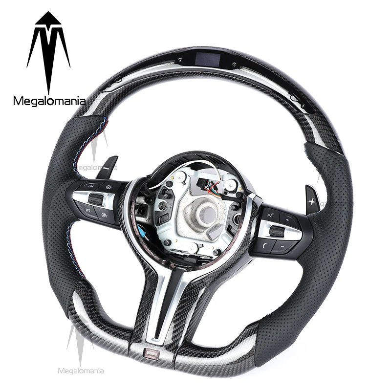 For BMW F32 F16 F15 F26 F25 F34 F30 F22 F44 F86 F85 M2 M3 M4 M5 M6 M8 X3M X4M X5M X6M X7M X5 X3 LED Carbon Fiber Steering Wheel view 2
