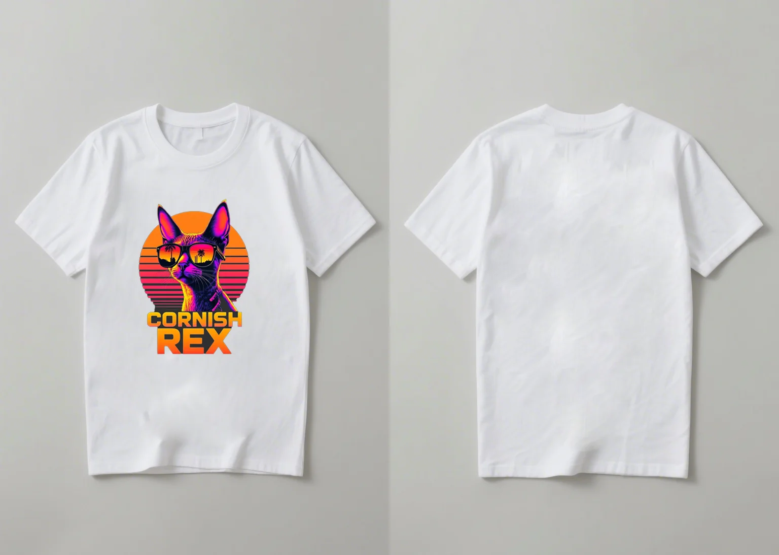 

2025 Новая модная и модная свободная рубашка с короткими рукавами в стиле ретро в стиле панк с кошачьим принтом, повседневная и универсальная для мужчин и женщин