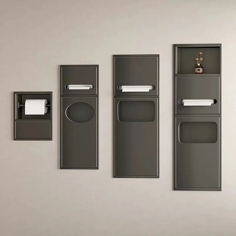 Wall niche, stainless steel bathroom toilet niche, built-in bathroom storage rack, finished TV cabinet rack, shelf cabinet