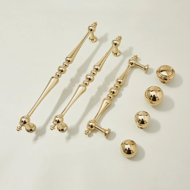 

Bright Gold Brass Drawer Knob T Bar Bedroom Kitchen Pull Cupboard Hardware Bathroom Furniture Solid Cabinet Door Handle and Knob