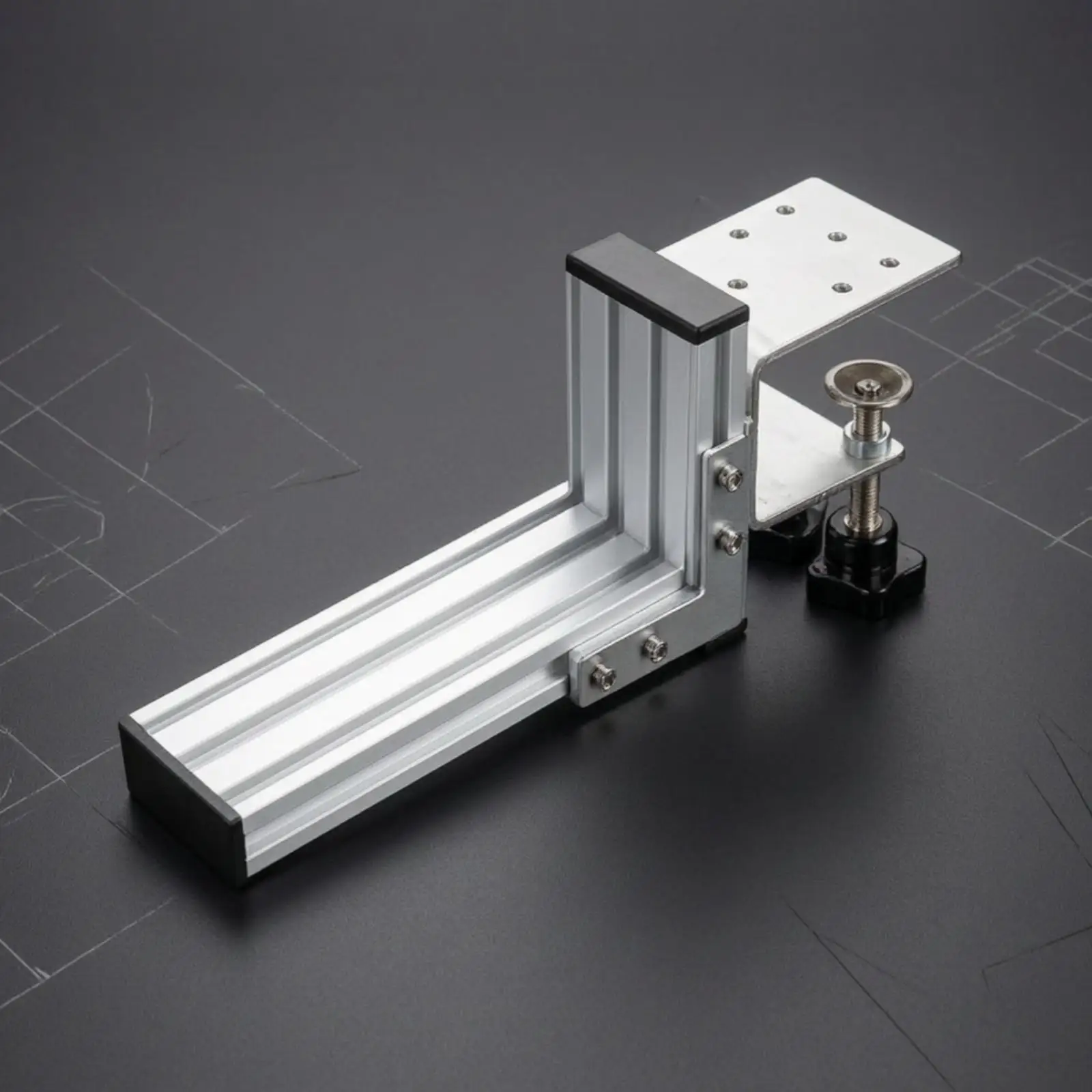 L-Shaped Bracket with Mounting Plates Firm Handbrake Mount Bracket view 4
