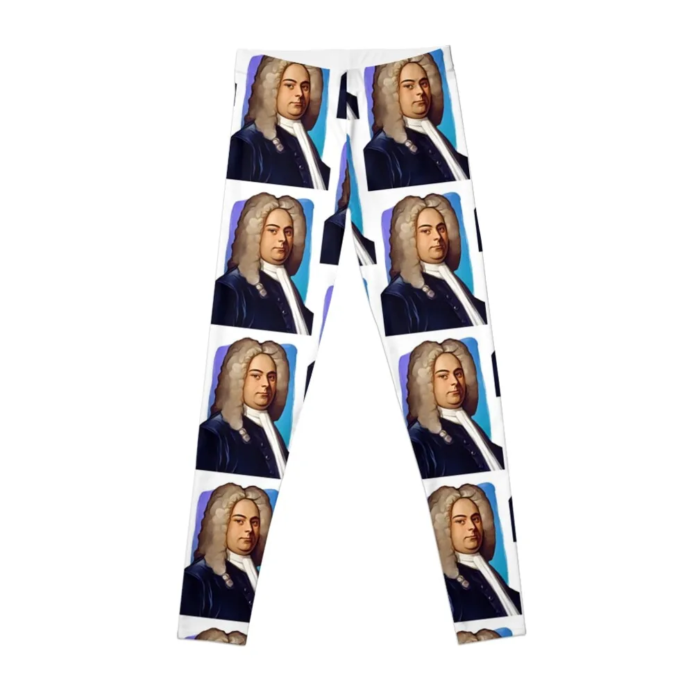 Baroque composer George Frideric Handel illustration Leggings Legging sport Womens Leggings