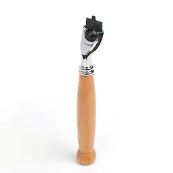 Men 's Manual Razor Wood Handles for Mach 3 Razor Blades ,Replaceable Razor Blade Holder