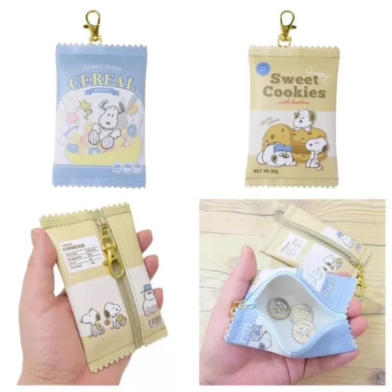 

Snoopy Creative Cookies Coin Purse Cartoon Anime Action Figures with New Bag Pendant Decoration Pendant Fashion Girl Accessories