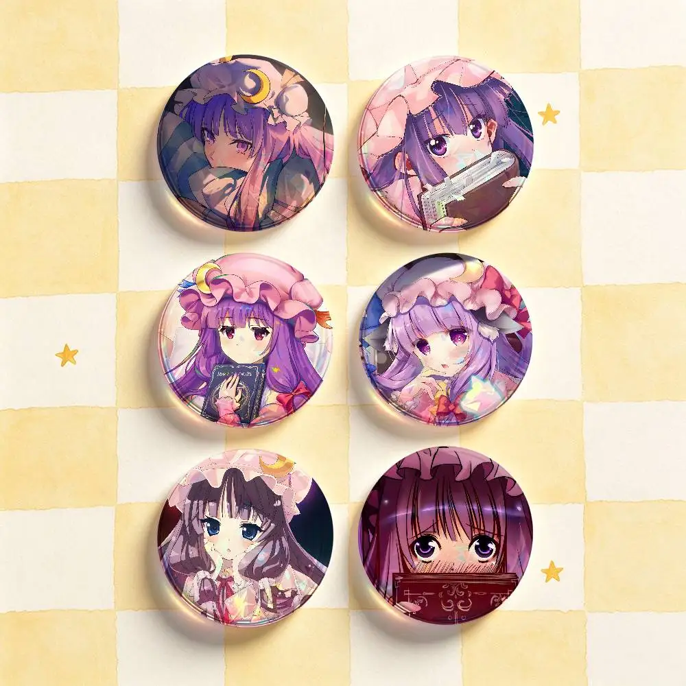 P-Patchouli Knowledge T-Touhou Lostword Badges 25 32 44 58 75 mm Round Customizable Wholesale Fan goods Self-made fan freebies