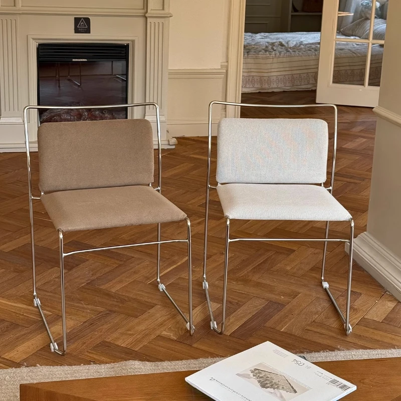 

Transparent Metal Dining Chairs Minimalist Clear Kitchen Restaurant Dining Chairs Designer Stoot Silla Chinese Style Furniture