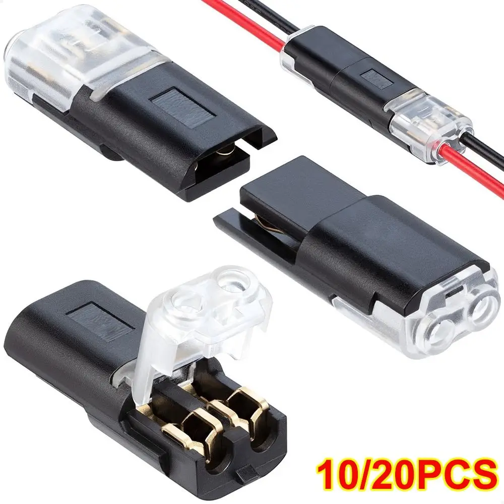 

Универсальный двойной провод, быстрый разъем, водонепроницаемый 2-контактный разъем, клеммы для проводов, защелкивающийся разъем для электрического провода