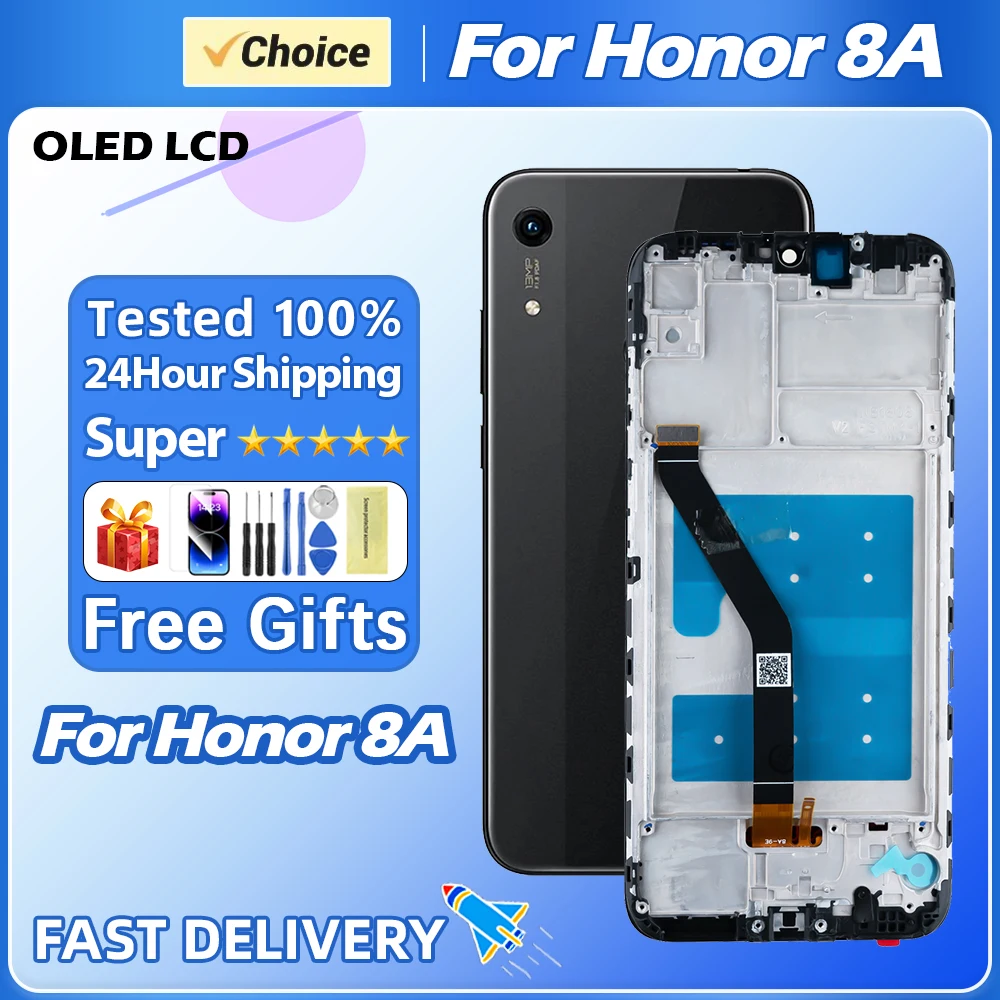 6.09'' For Honor 8A For Honor 8A JAT-AL00, JAT-TL00LCD Display Touch Screen Digitizer Assembly Replacement