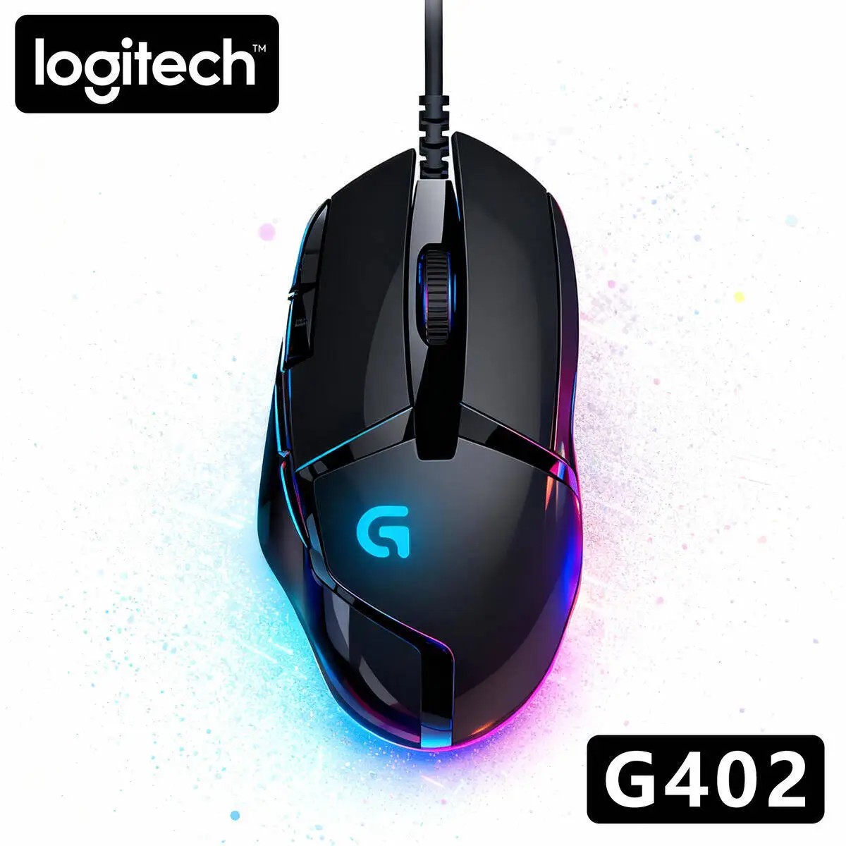 

Logitech G402 Wired FPS Mouse, 4000 DPI Optical Sensor, 8 Custom Buttons, 1ms Report Rate, 500 IPS, Ergonomic, Windows