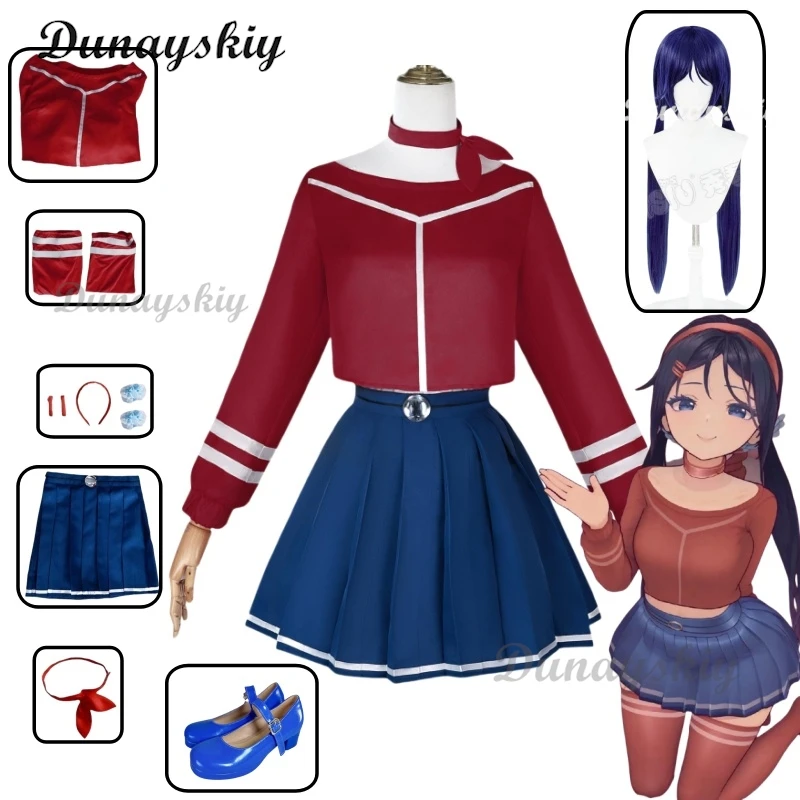 

Аниме Horror Game MiSide Косплей Мита Мита Красный Костюм JK Школьная Форма Милое Платье Парики Для Хэллоуина Девушки Женщины Индивидуальные