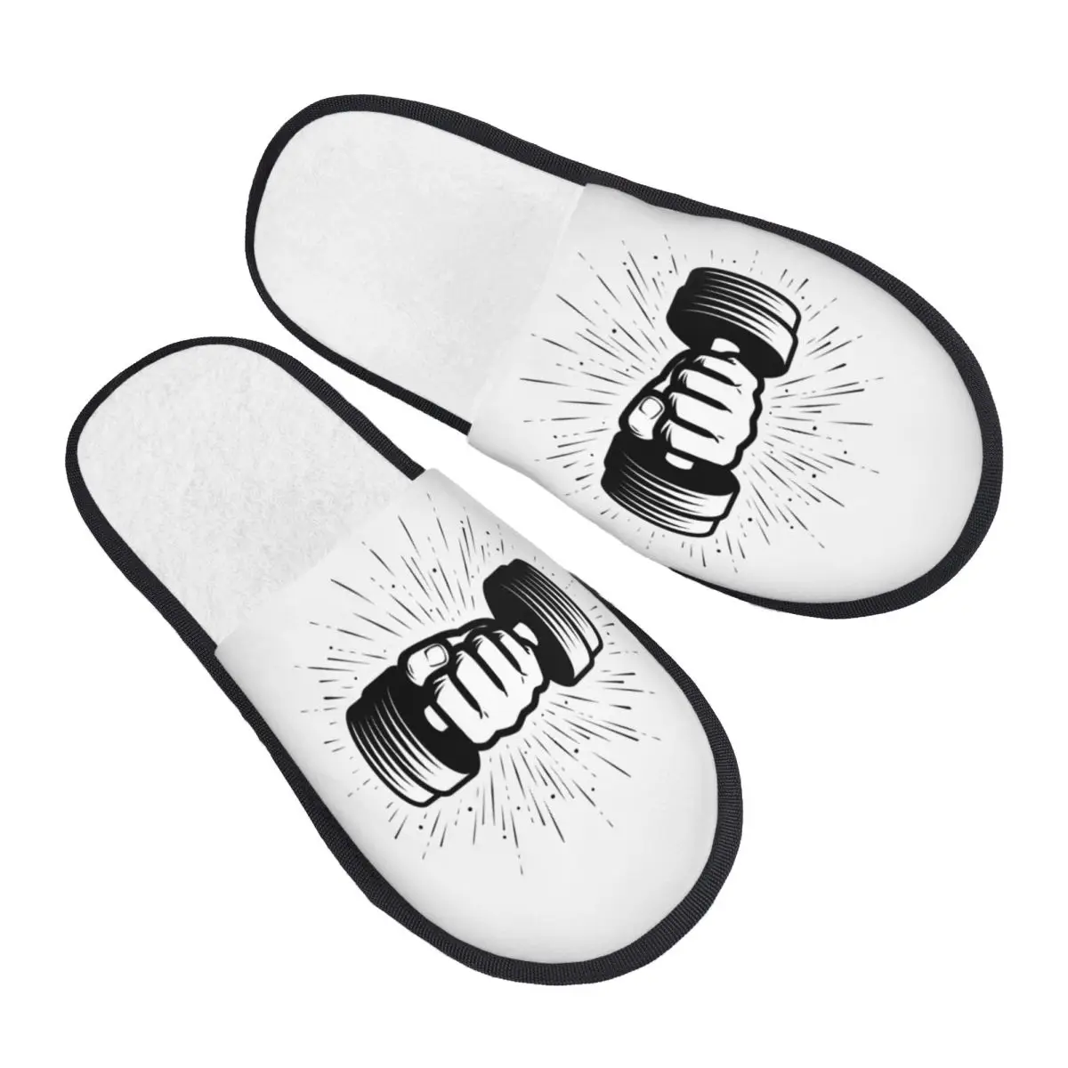 Zapatos personalizados de la casa del hotel de las mujeres de los deslizadores de la espuma de la memoria del desgaste del confort del logotipo de la aptitud del gimnasio