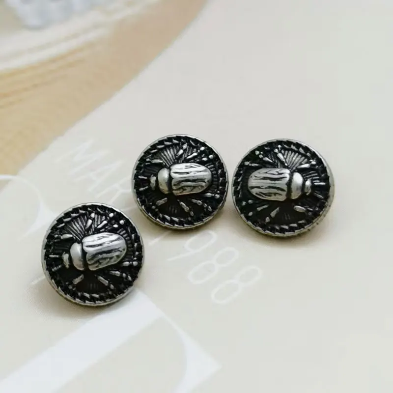 10 Stück 11,5 mm Mini-Metallknöpfe im kreativen Design für Kleidung, Hemden, Blusen, DIY-Nähzubehör, hochwertige Knöpfe – Detail 3