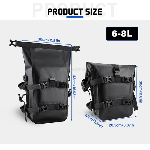 Imagen 2 del producto Para BMW GS850 F850GS F900GS F800GS ADV F900 F 900 800 850 GS GSA bolsas de barra de choque para marco de motocicleta bolsa de parachoques lateral impermeable de 8L