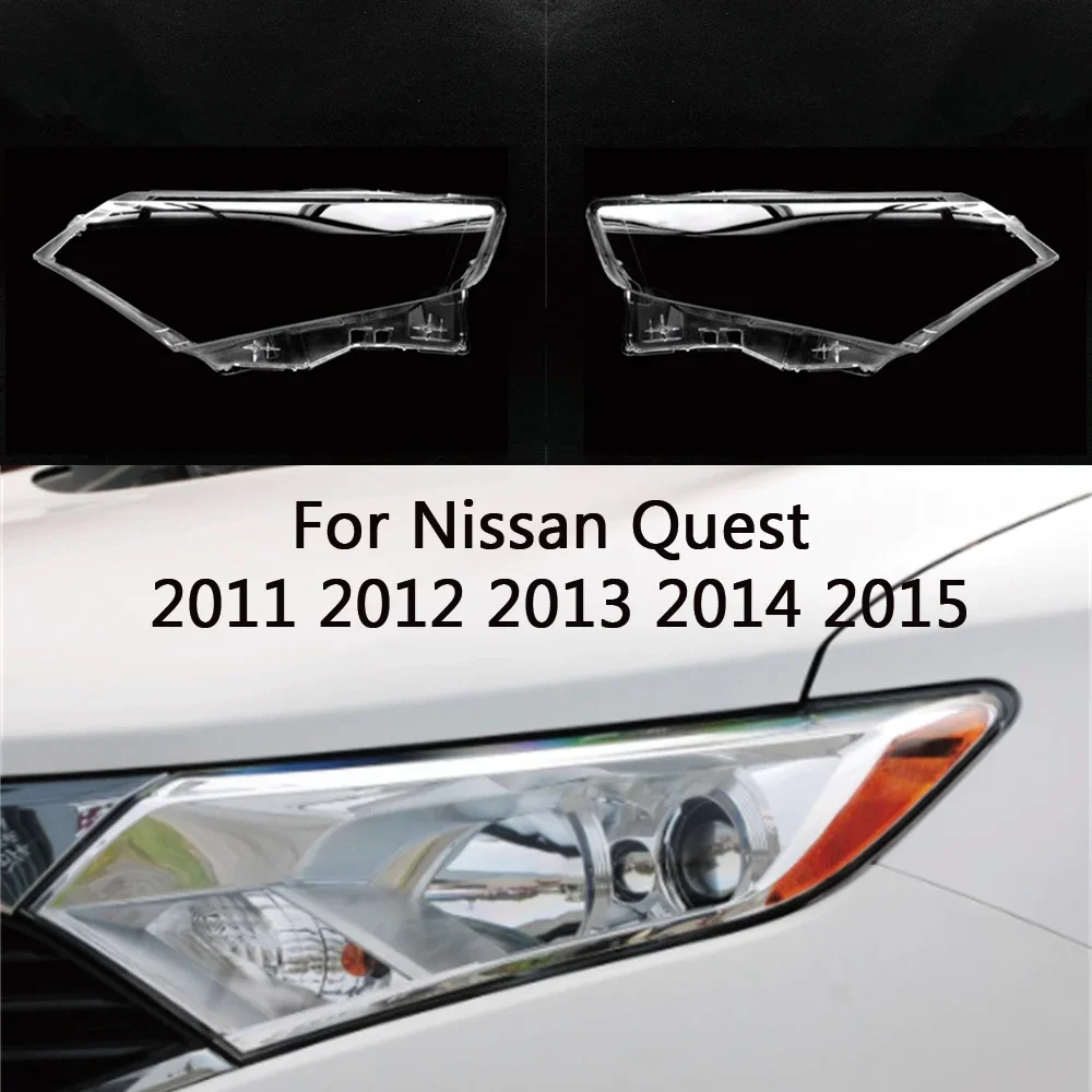 

HTTCY For Nissan Quest 2011 2012 2013 2014 2015 front Car Headlight Cover Lens Shell Lampcover Lampshade Headlamp Light mask