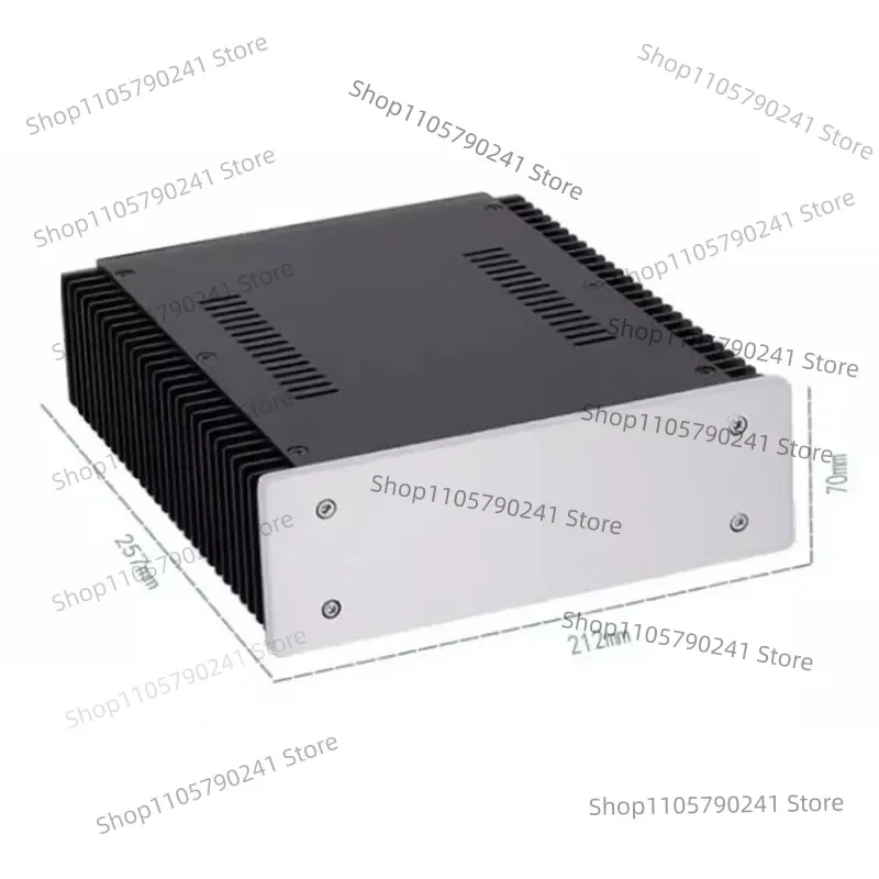 All-Aluminum Audio Amplifier Chassis with Side Heat Sinks, DIY DAC Headphone Amp Preamplifier Enclosure Case