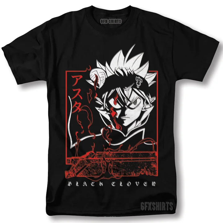 Black Clover Asta Yuno Shirt Anime Manga Tshirt Anime Manga T-Shirt