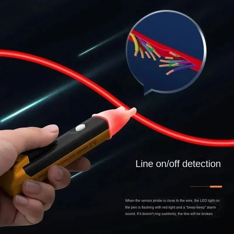 

1/3/5pcs Non-Contact Voltage Detector Pen - LCD Sensor for 90-1000V AC Outlet & Socket Testing
