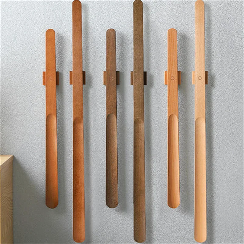 55 سنتيمتر لبيسة الحذاء المغناطيسية الخشبية مع مقبض طويل سهلة الارتداء تساعد على الأحذية لكبار السن الحوامل-ملعقة حذاء طويلة دعم القرن