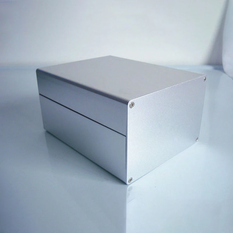 4PCS Custom links Silver Aluminium Enclosure Case  DIY Shell  PCB Instrument Box 120*103*250mm