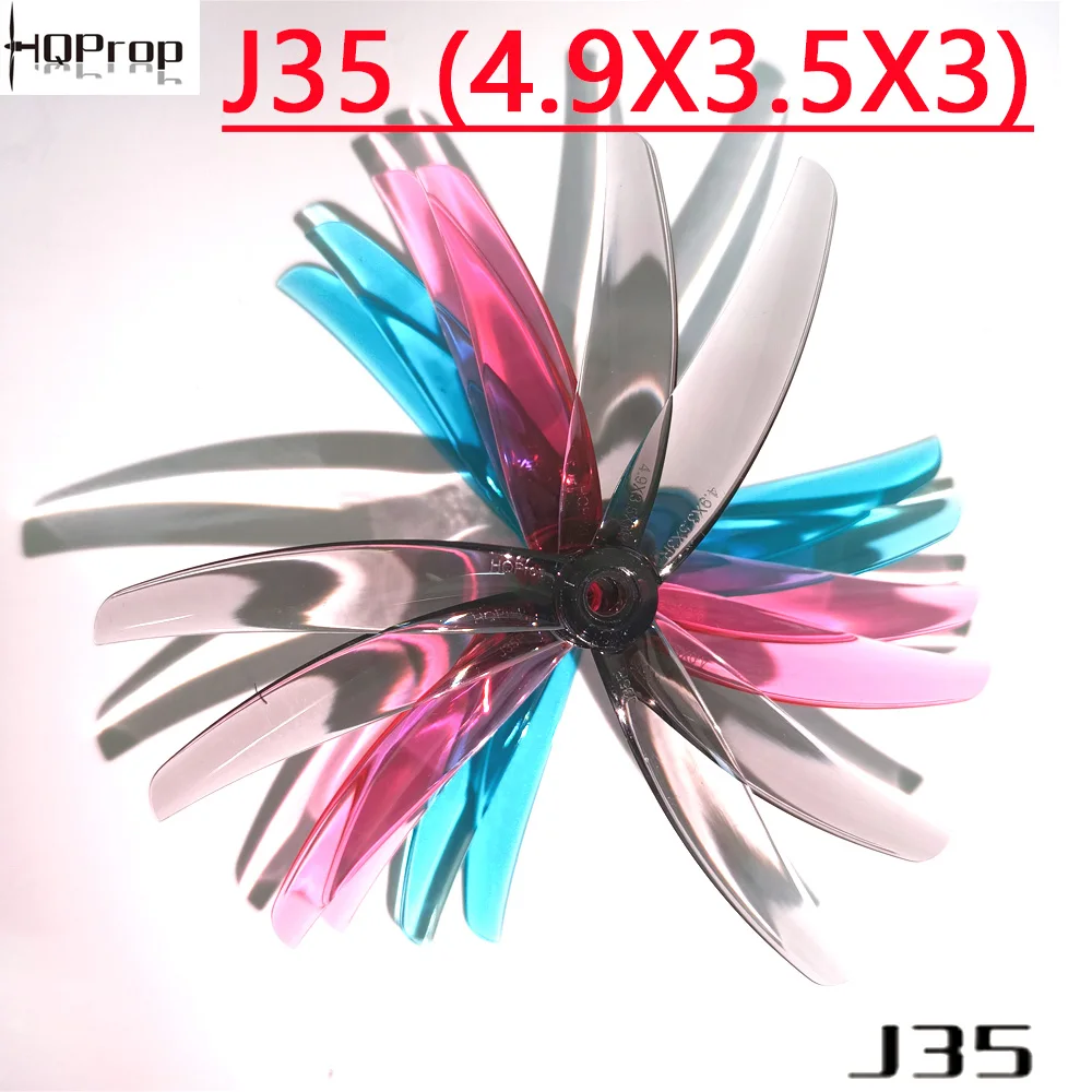 4 pares de hélices HQProp J35 4.9X3.5X3 de 5 pulgadas para dron de vuelo floral