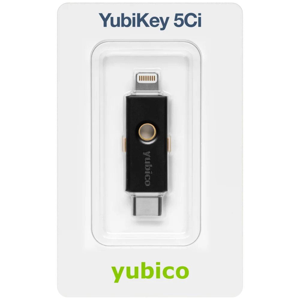 YubiKey  Yubico 5Ci，Phishing Resistant Strong Two-factor And Multi-factor AuthenticationSupports WebAuthn/FIDO2, FIDO U2F