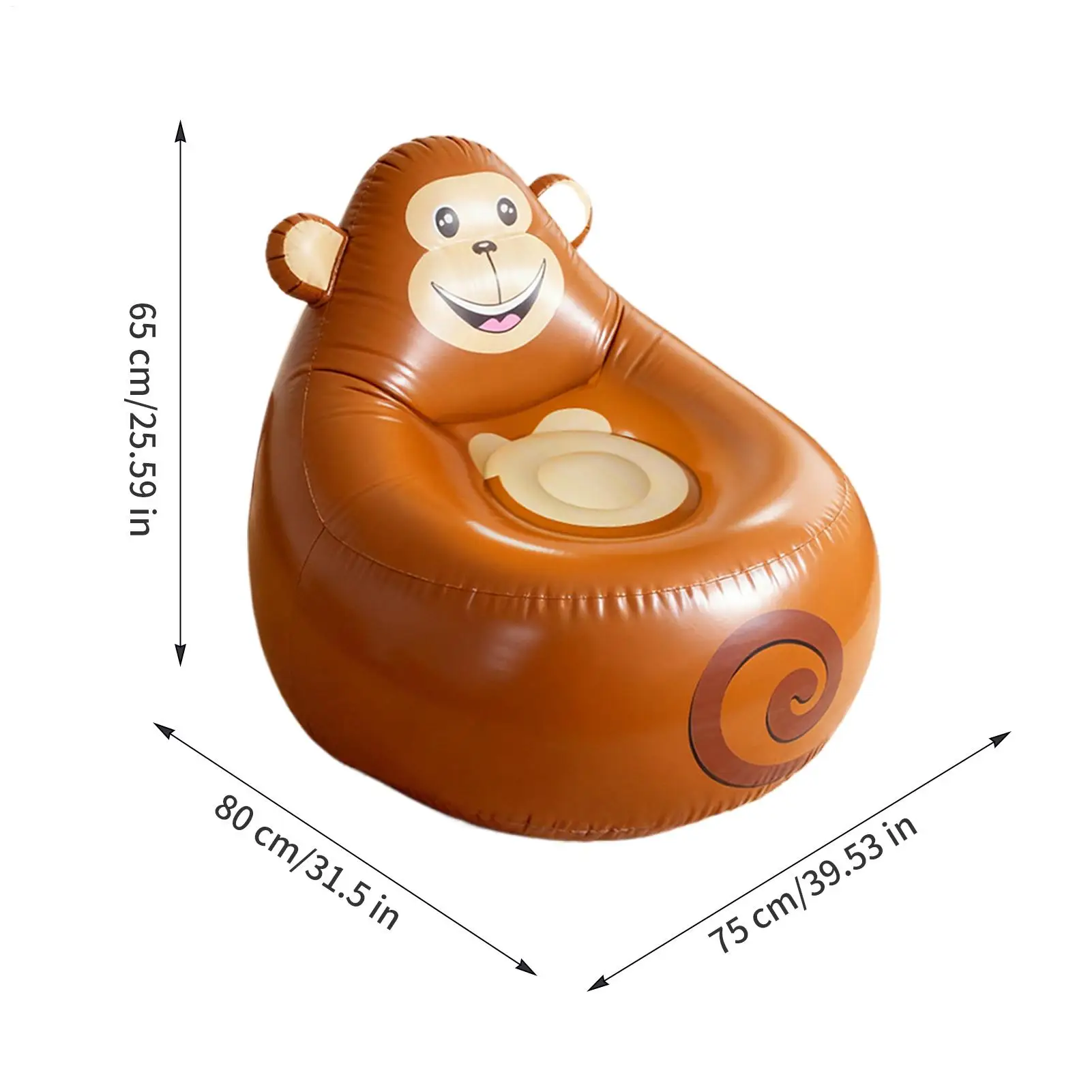 Opblaasbare stoel voor kinderen Draagbare dierenvormstoel Buitenbank voor kinderen Camping Patio Strand Reizen Binnen Achtertuin Tuin