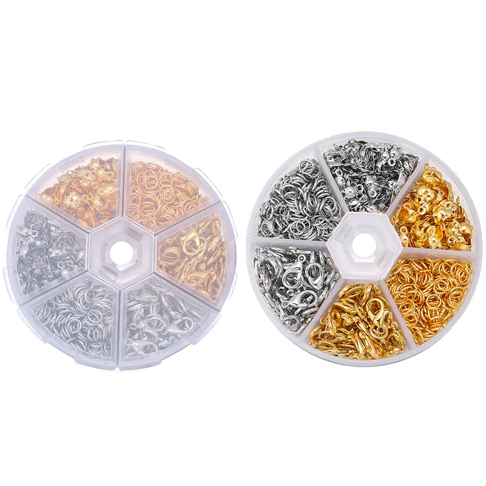 540pcs Stainless Steel Lobster Clasps Bead Fasteners Jewelry Making DIY Accessories for Bracelets Necklaces Wholesale Materials