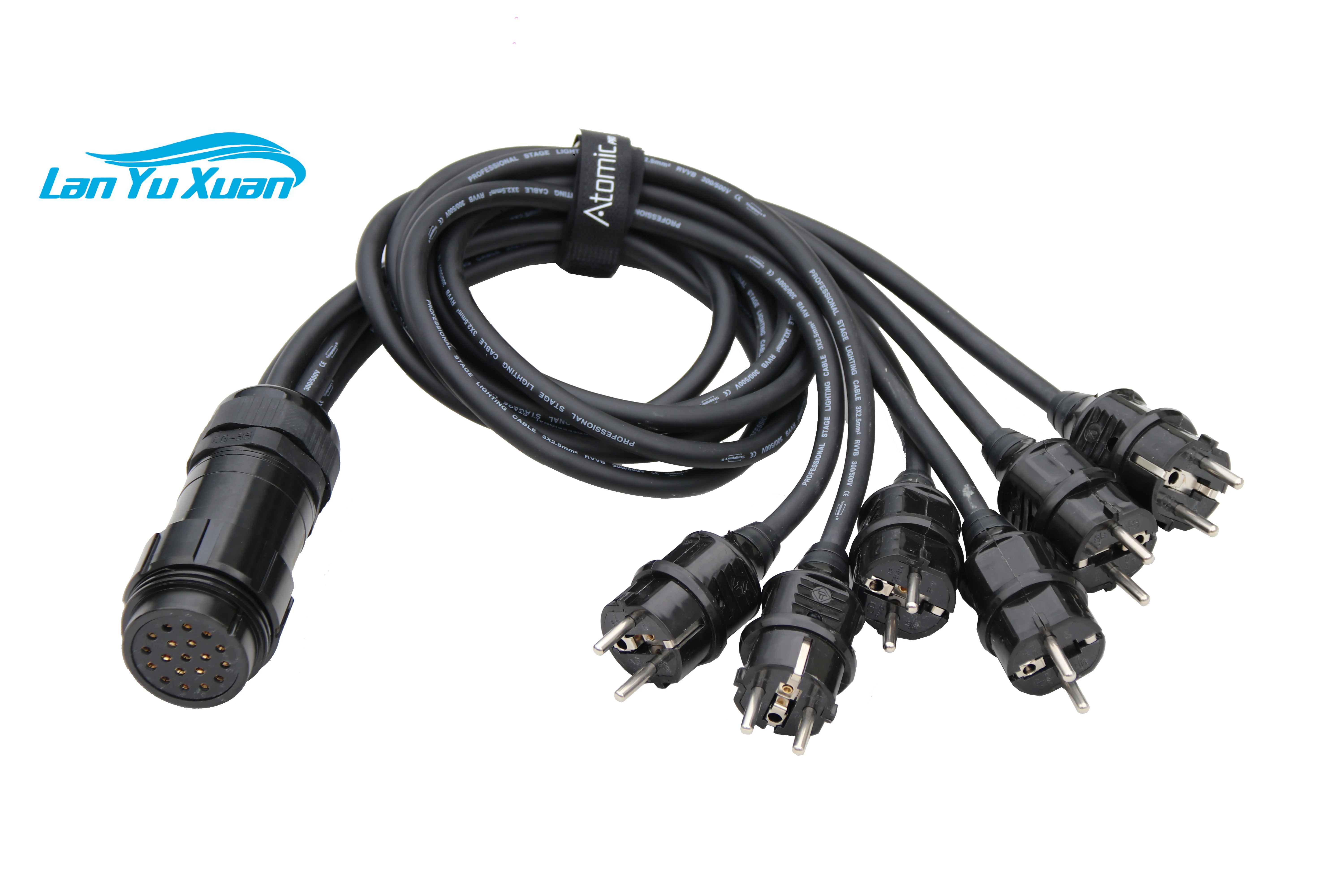 Breakout Cable Socapex 19 Pin to Edison Sockets Split Cable