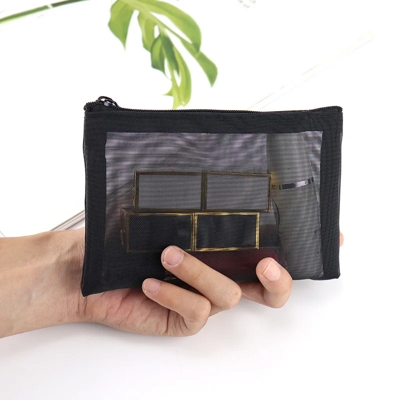 Black Mesh Travel Makeup Bag 3