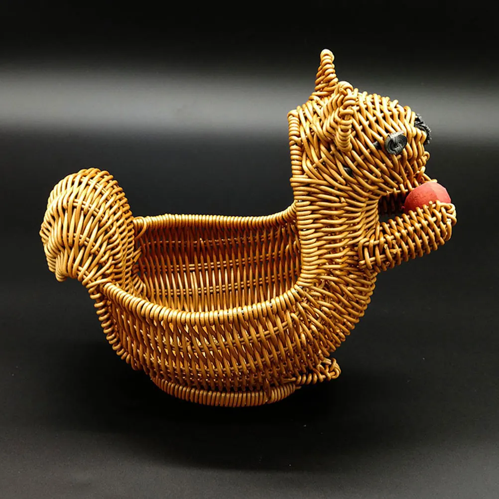 

For Bread Woven Basket Snack Fruit Storage Desktop Organizer Kitchen Desktop Organizer Barware Woven Basket