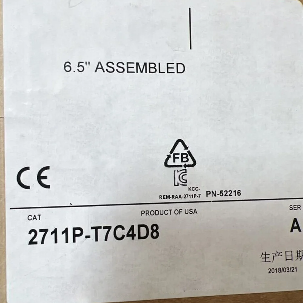 Newfor 2711P-T7C4D8 2711P Graphic Terminal 7 in Display RS-232/Ethernet Communication Ports HMI Panel in Box