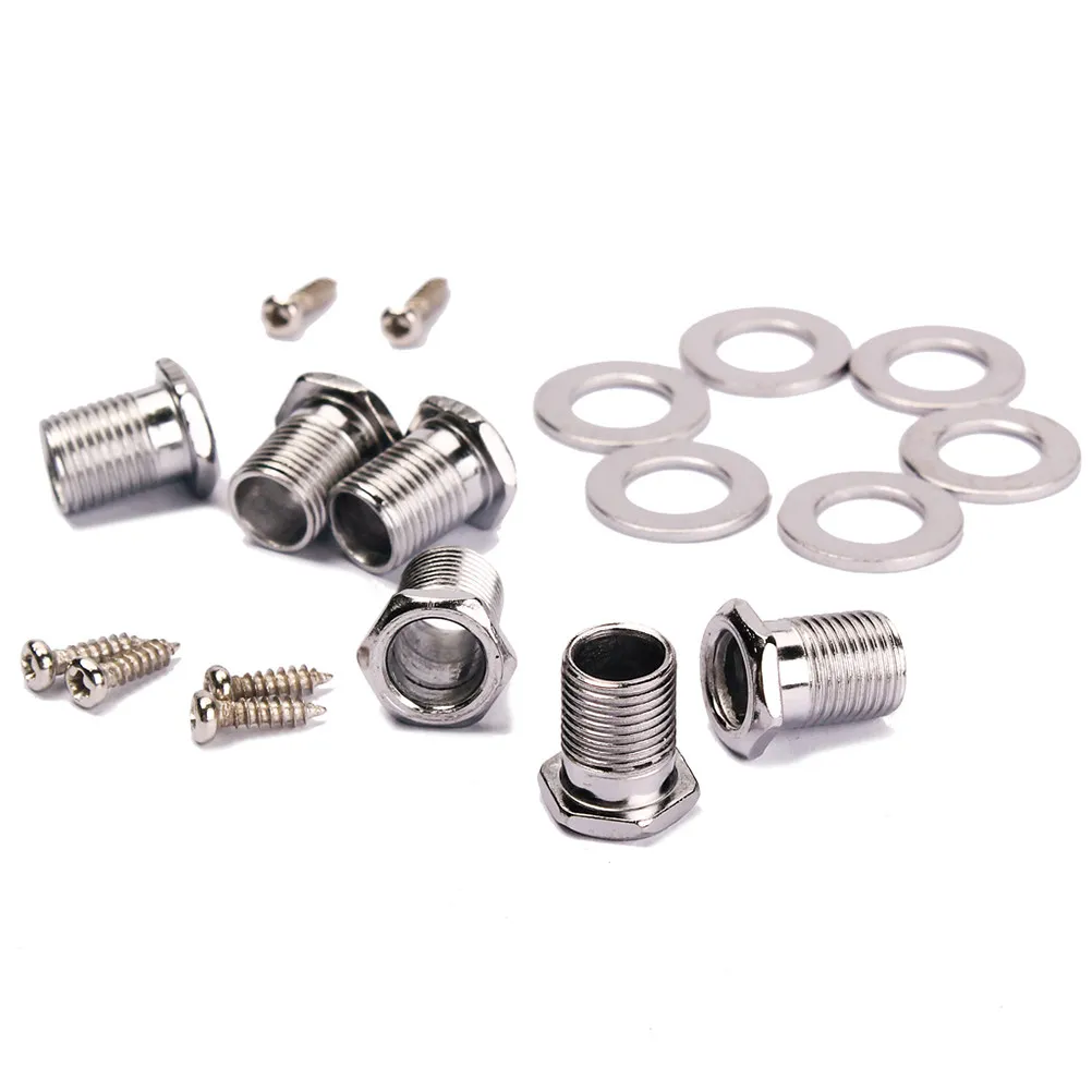 

Серебристые машинки для гитары, 6 шт., в ряд, для электрогитары, для регулировки струн, запасные части, тюнеры