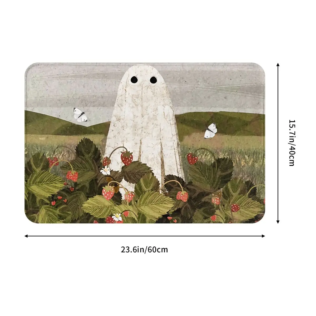 Ghost Bathroom Mat Strawberry Doormat Kitchen Carpet Entrance Door Rug Home Decoration