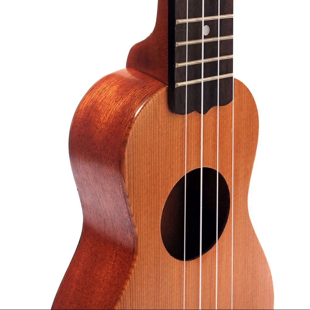 Travel Ukulele Ukelele with Sound Hole Mini Pocket Spruce Sapele Rosewood Hawaiian Soprano