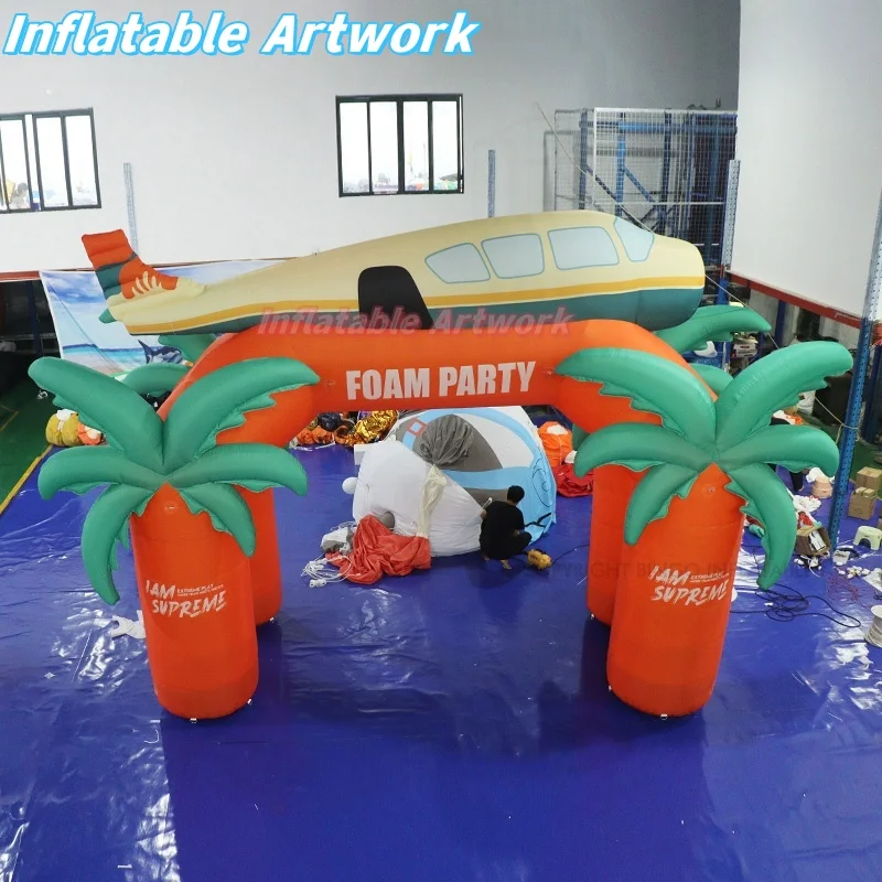 Customized Arch Giant Air Blown Gantry for Country Themed Birthday Party Toys