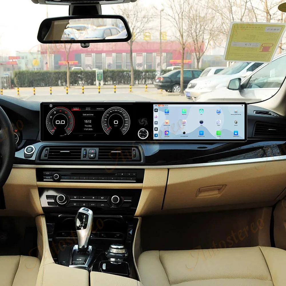 25 شاشة مزدوجة Carplay أندرويد 14 سيارة لتحديد المواقع والملاحة لسيارات BMW 5 F10 F11 F18 M5 2010-2017 HeadUnit مشغل وسائط متعددة راديو السيارة #5