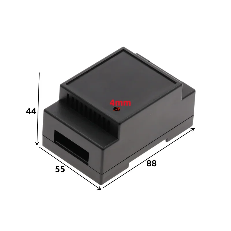 Brand new 88x55x44mm DIN Rail PLC Fire detection instrument Power switch box, instrument housing, guide rail electrical Shell