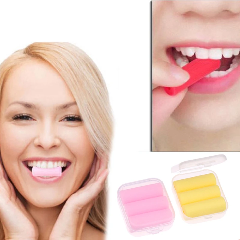 Dente mastigar alinhadores, ortodôntico dental, redutor invisível, assento, dentes alinhador, chewias, silicone vara, sorriso perfeito, fruta, 3pcs